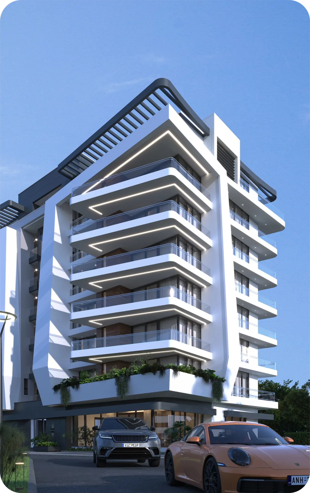 Pegasus Apartments — High-rise elevation