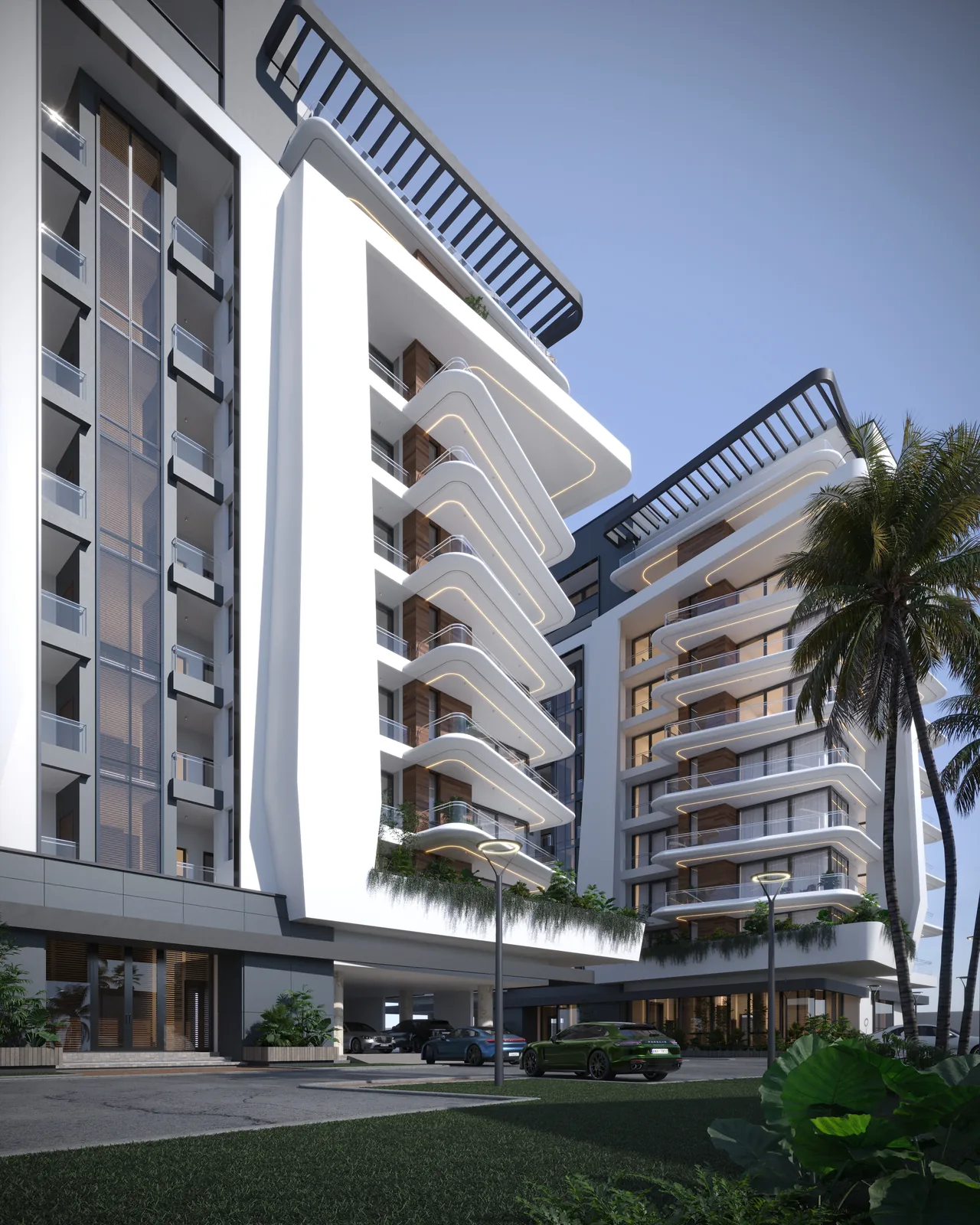 Pegasus Apartments — Driveway — study