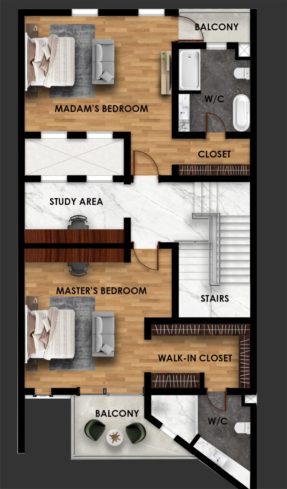 Qoral Grove Residence Ikeja — First floor plan