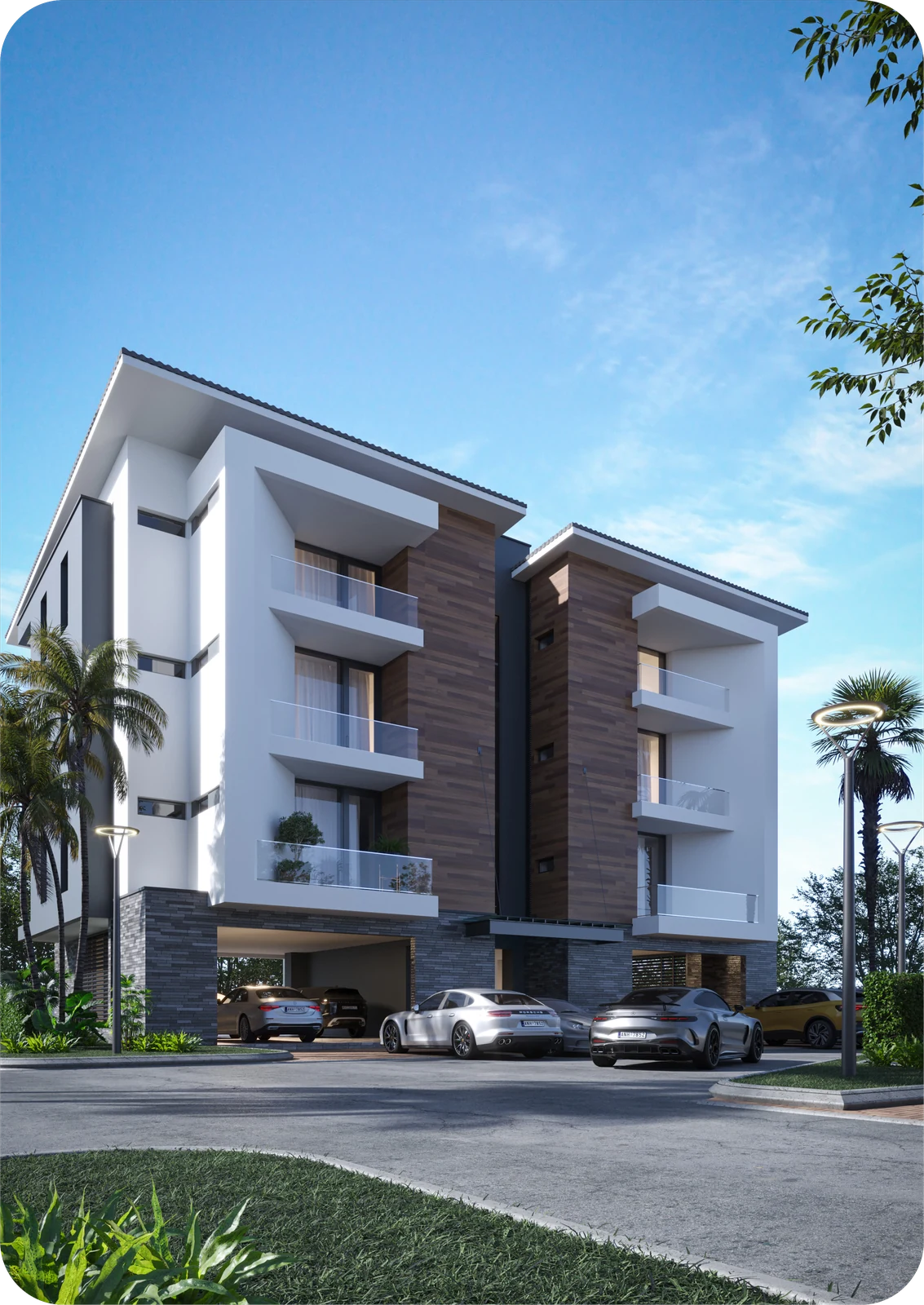 Qoral Grove Residence Jahi — Block of flats — left wing plan