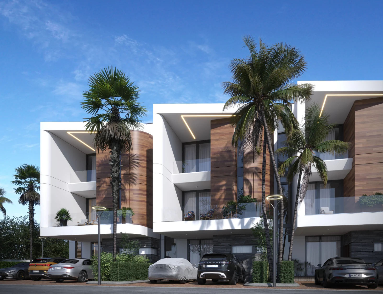 Qoral Grove Residence Jahi — Terraces among the palms