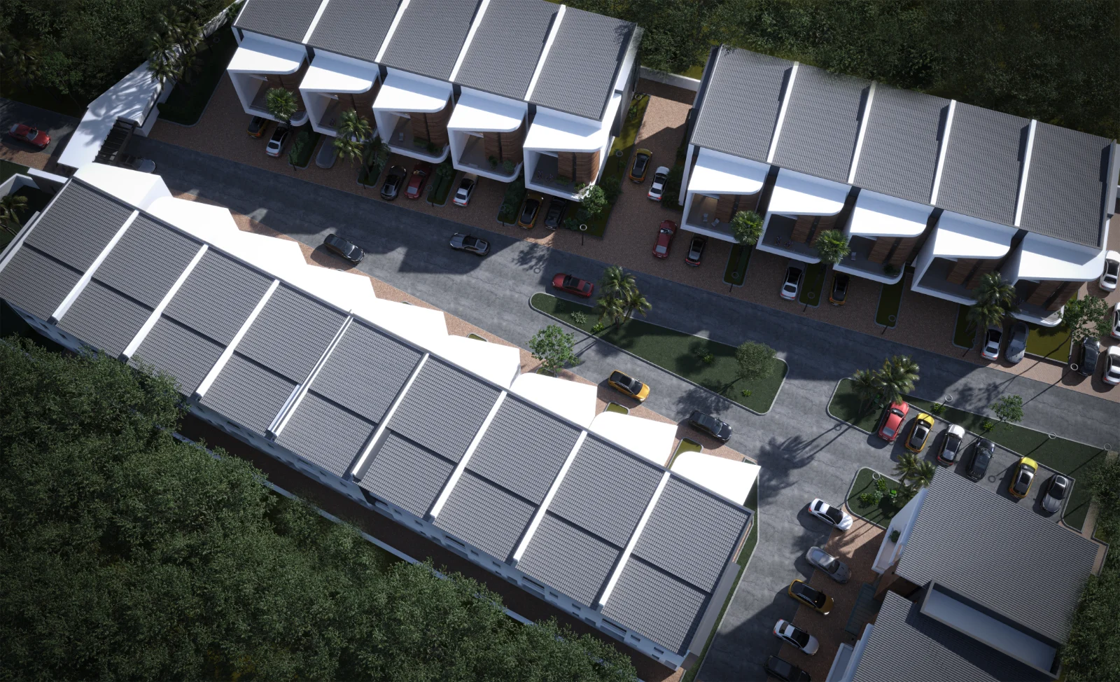 Qoral Grove Residence Jahi — Aerial site view